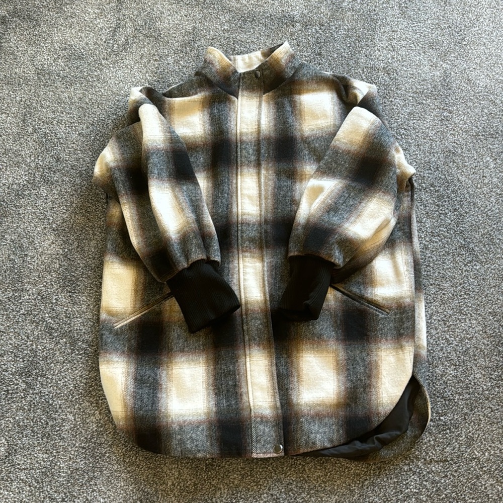 Steve Madden flannel coat NWOT
